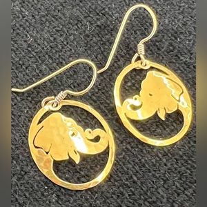 Wild Bryde- Nature in Design-Elephant Gold Earrings